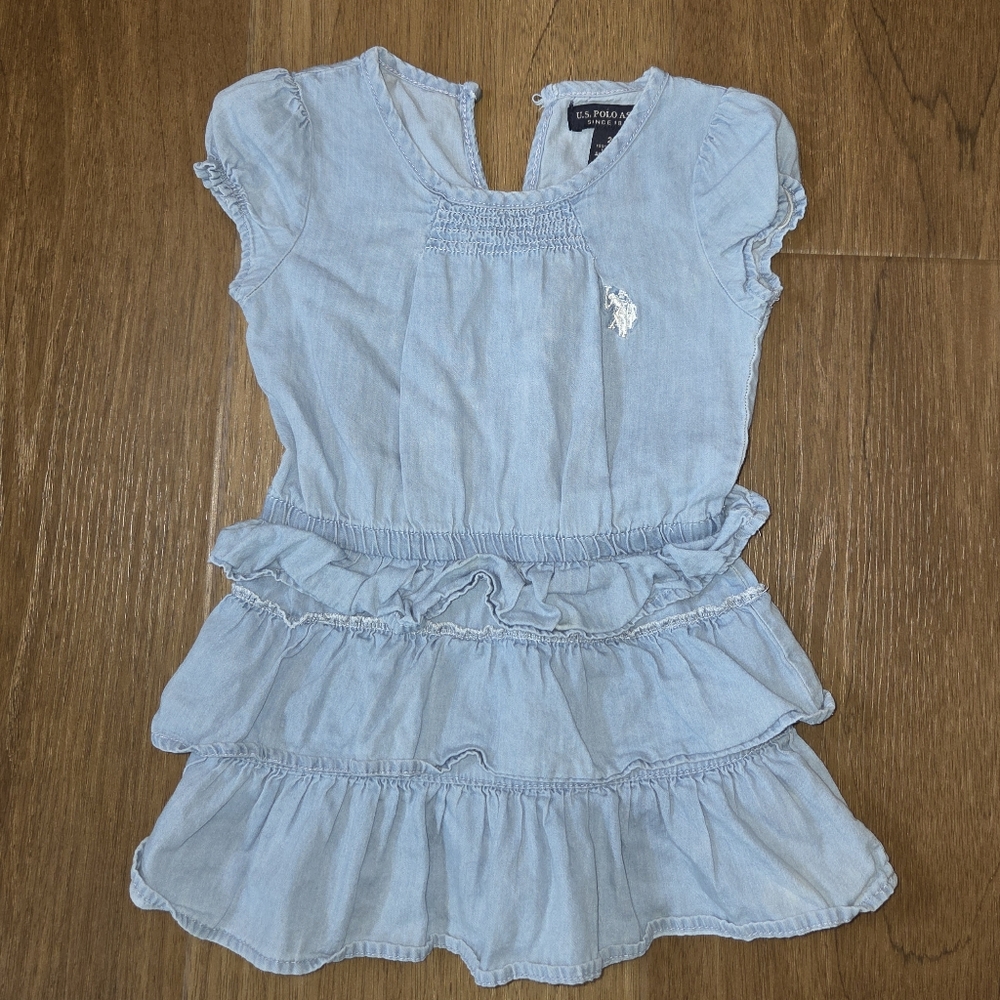US POLO ASSN Light Blue Toddler Dress